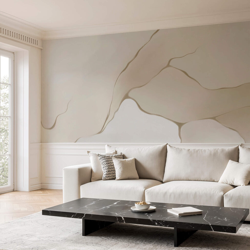 Dunne aders tussen beigetinten — interieur 3