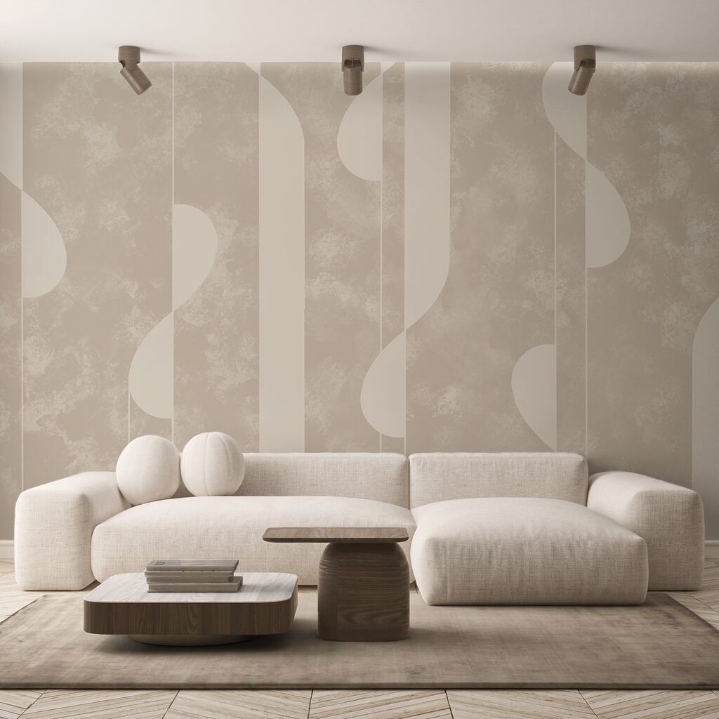 Witte bochten langs lijnen — interieur 2