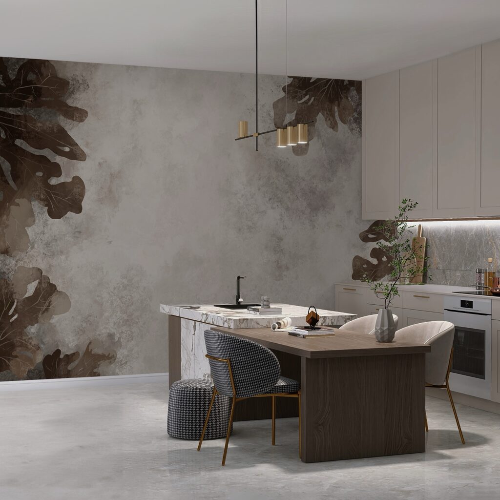 Donker loof rond verfnevel — interieur 4