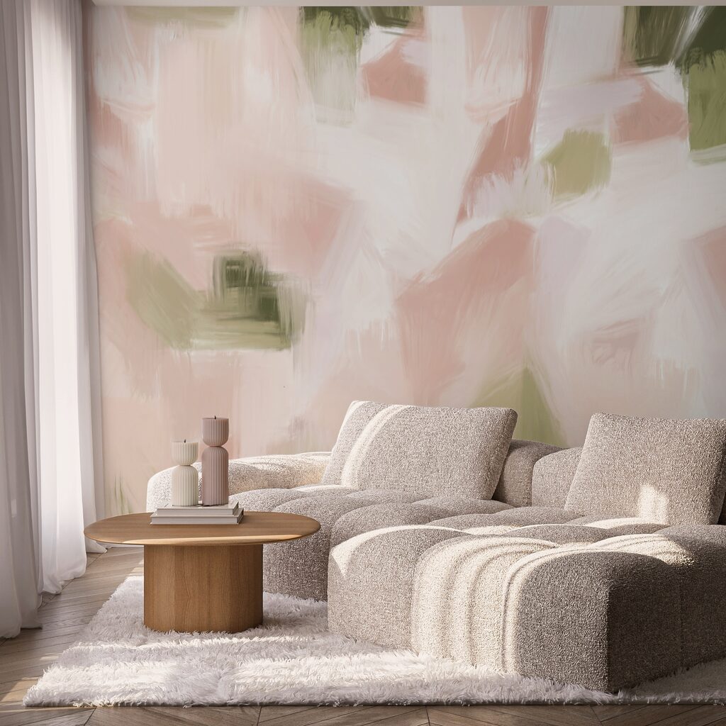 Roze streken met groen — interieur 2