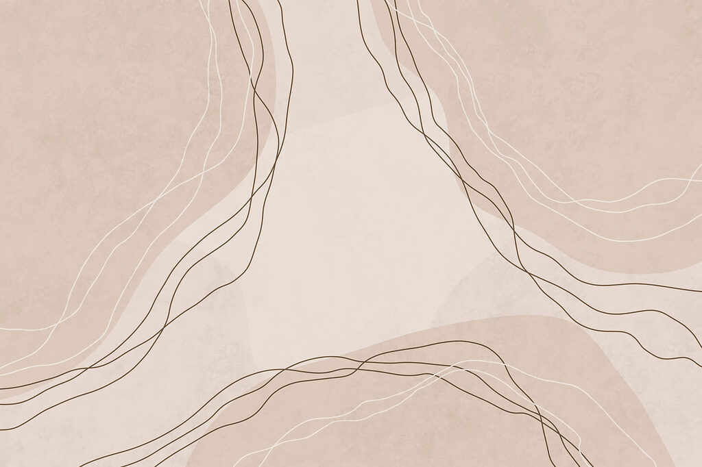 Witte en bruine lijnen op een beige achtergrond — volledig ontwerp