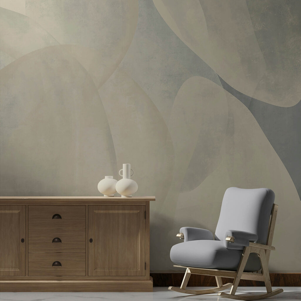 Bleke bladeren in grijsgroen — interieur 2