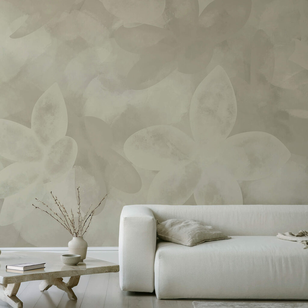 Bloemen in doorschijnend groen — interieur 1