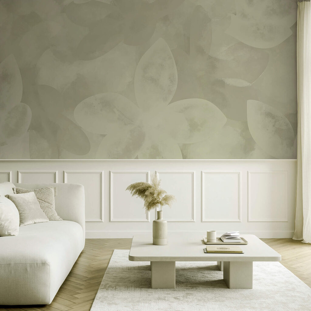 Bloemen in doorschijnend groen — interieur 3