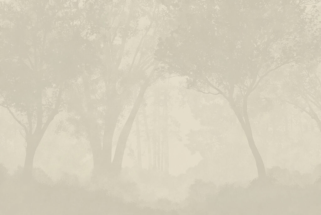 Bomen in gouden waas — volledig ontwerp