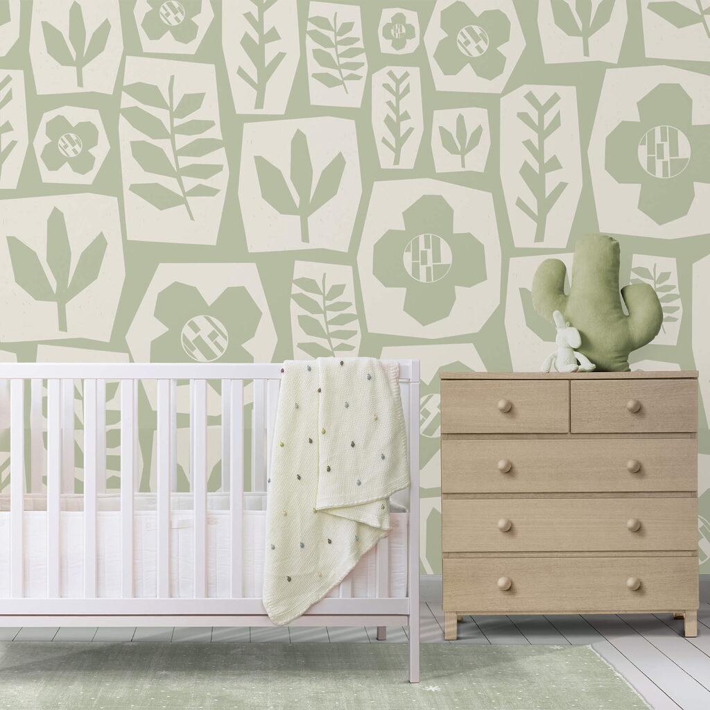 Bloemen als groene lapjes — interieur 3