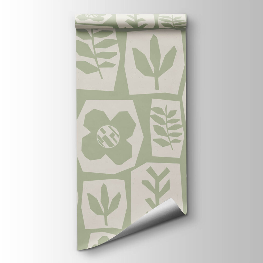 Bloemen als groene lapjes — productweergave
