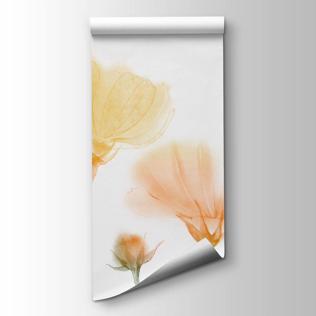 Gele bloemen, lichte stelen — productweergave