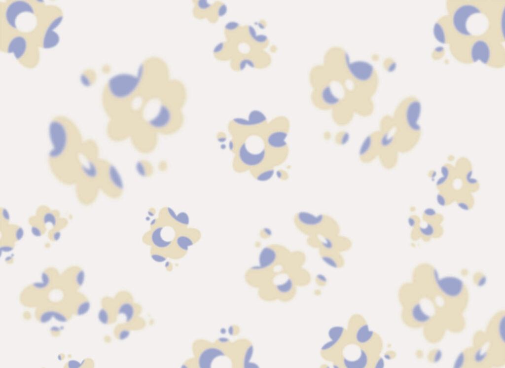 Pastelbloemen in losse vlekken — volledig ontwerp