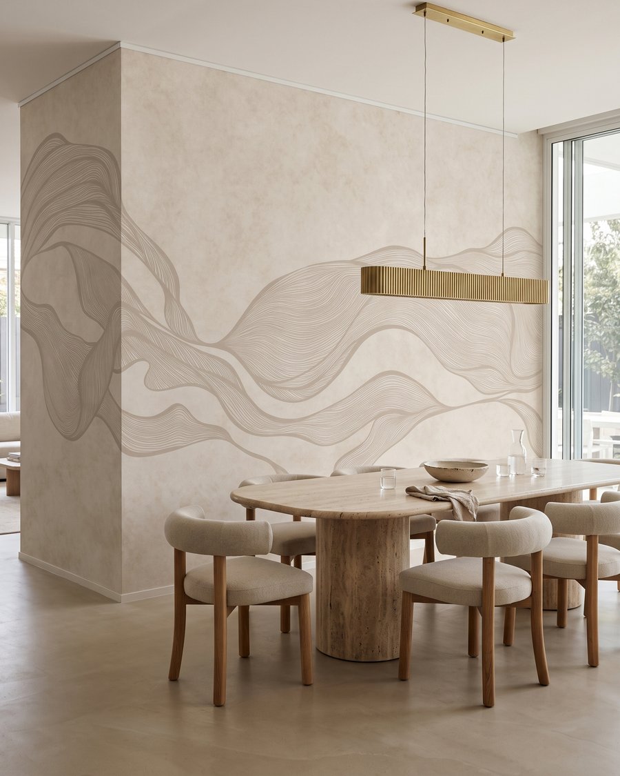 Lijnen als linten in een interieur
