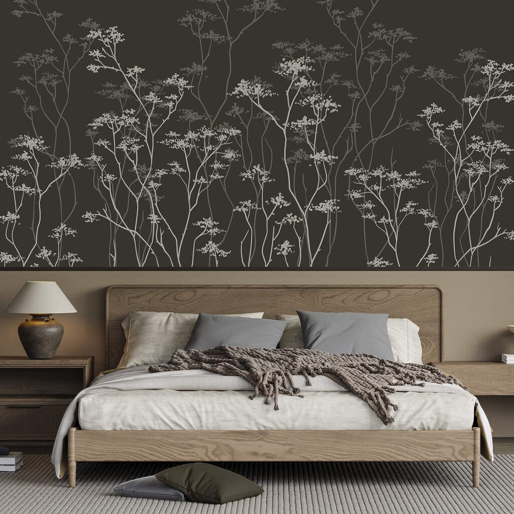 Een groep bomen met takken — interieur 1