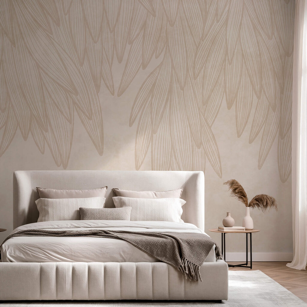 Lange bladcontouren hangen neer — interieur 1