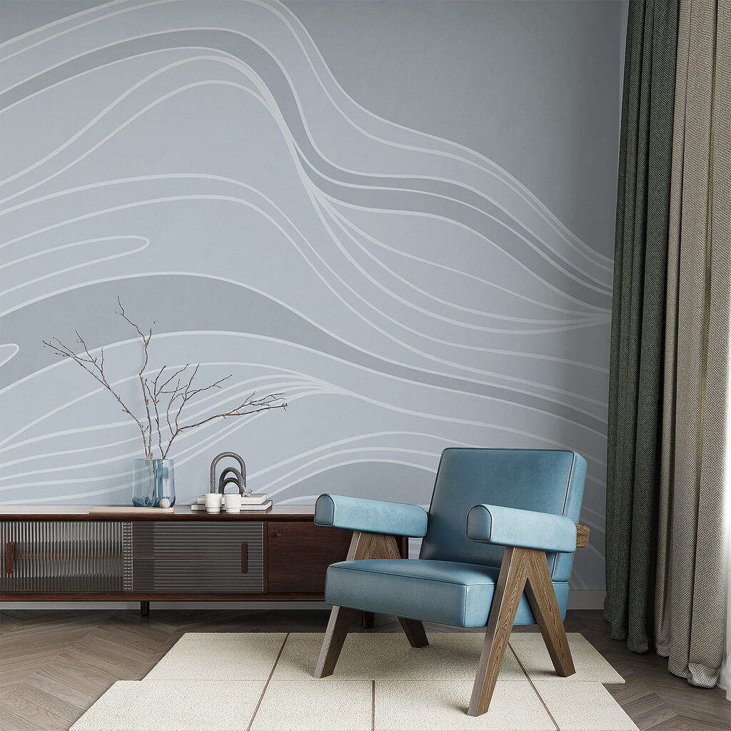 Witte lijnen op een grijze achtergrond — interieur 1