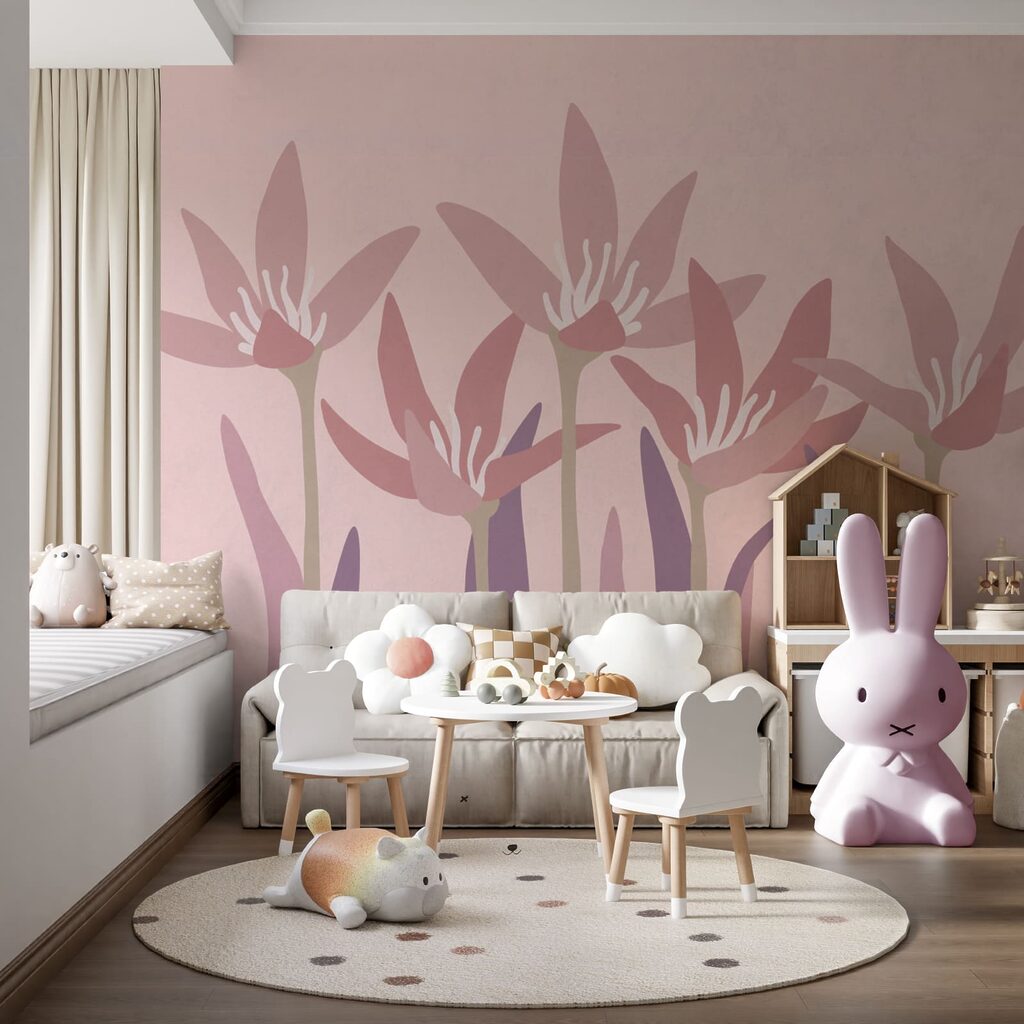 Bloemkelken op lange stelen — interieur 1