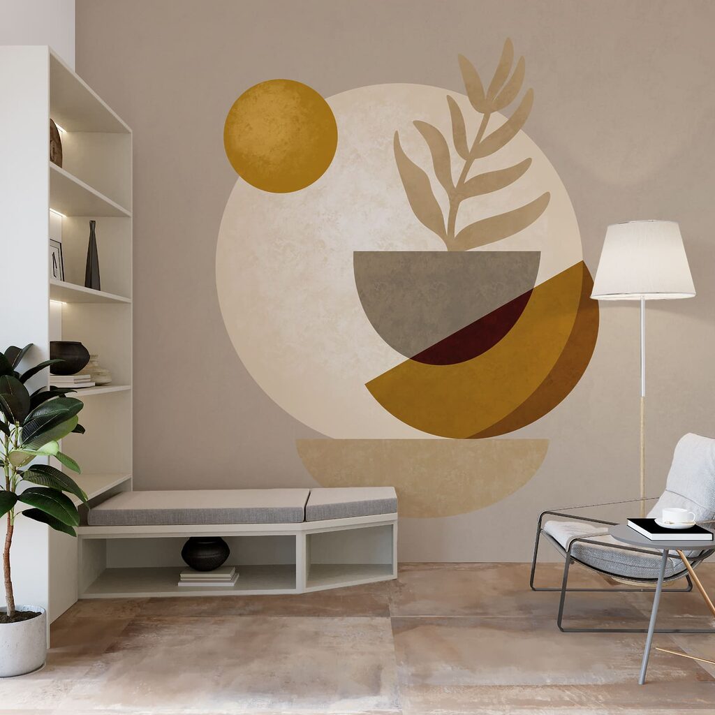 Plant in een schaal in een interieur