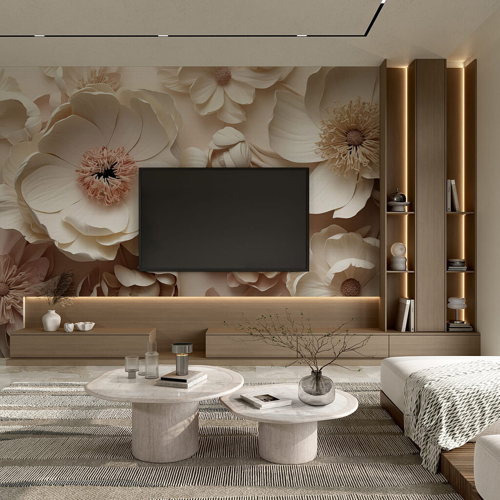 Een boeket van witte en roze bloemen — interieur 2