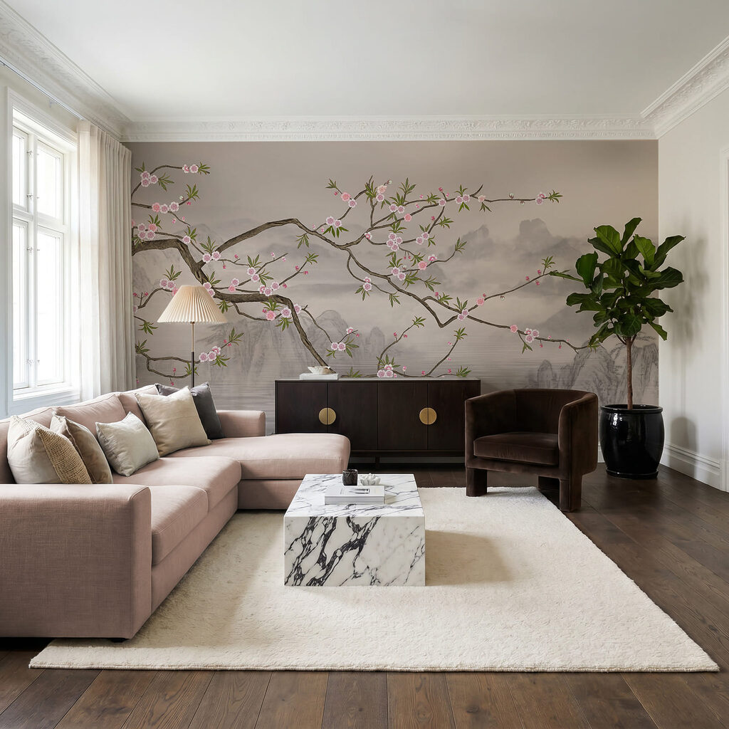 Bloesem boven stil water — interieur 2