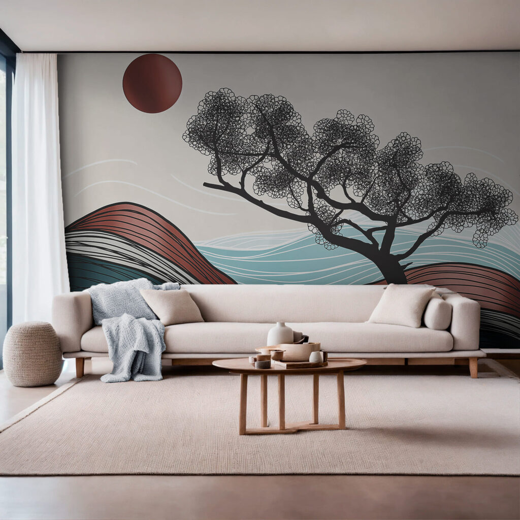 Boom op een heuvel — interieur 1