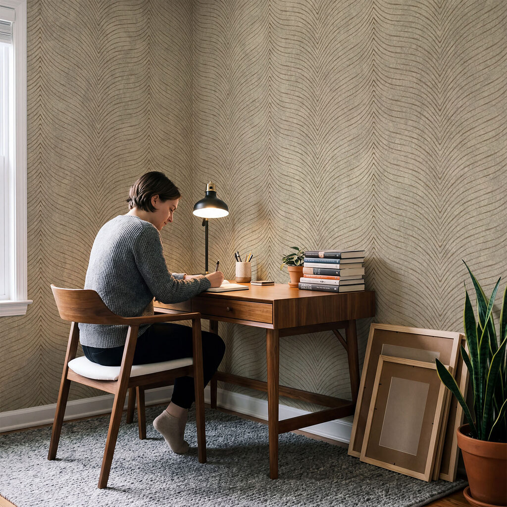 Fijne strepen als vlechtwerk — interieur 2