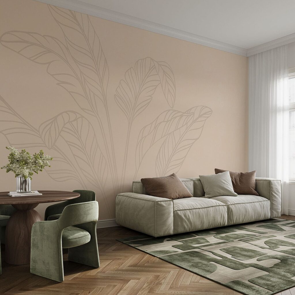 Palmblad in fijne contouren — interieur 1