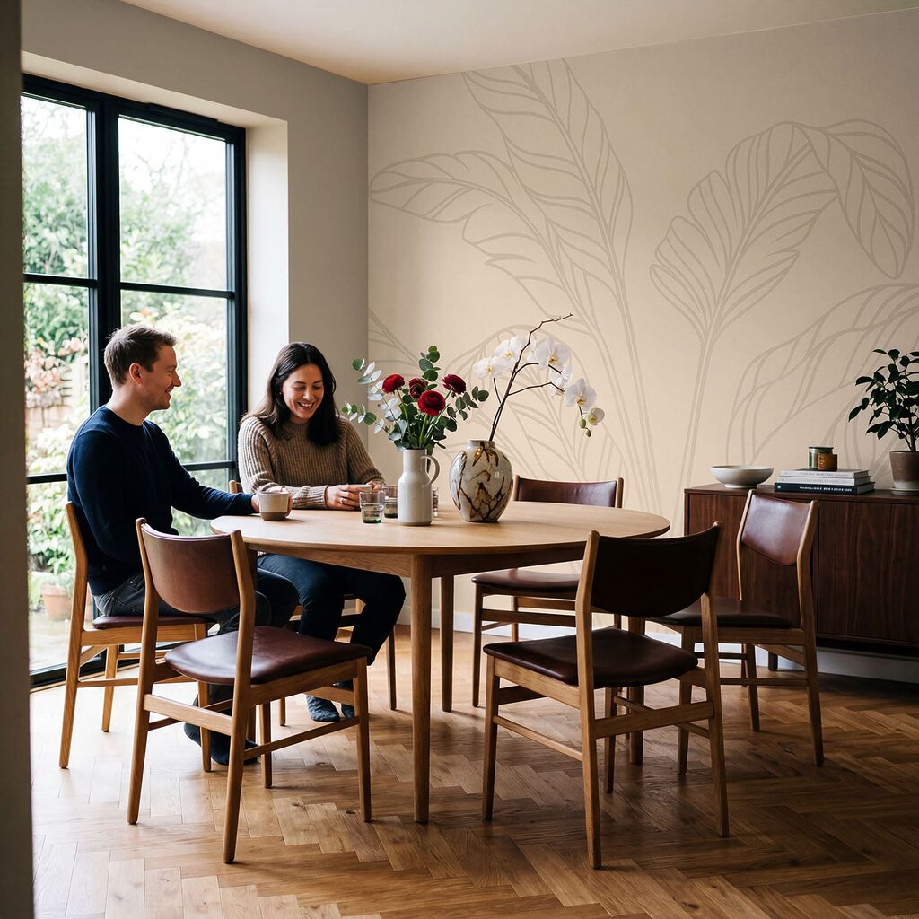 Palmblad in fijne contouren — interieur 2