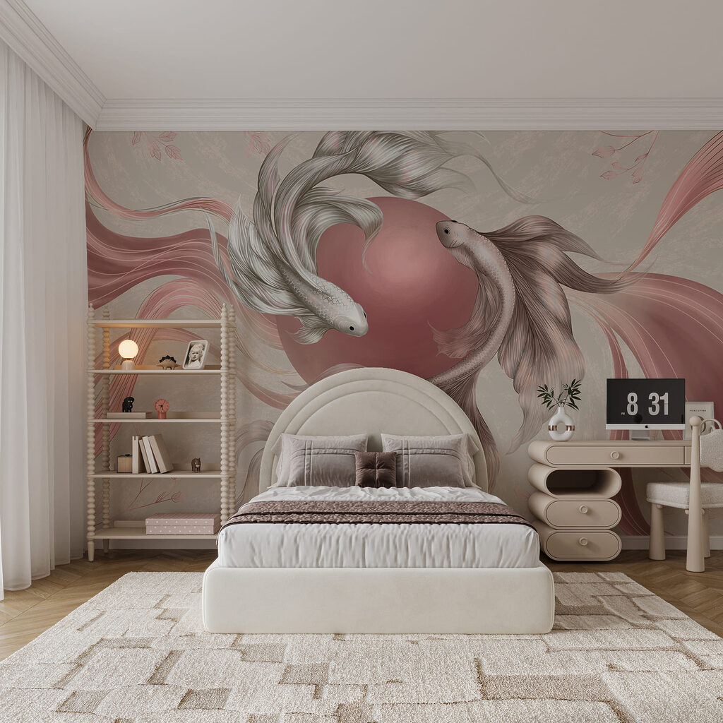Sluierstaarten rond een parel — interieur 1