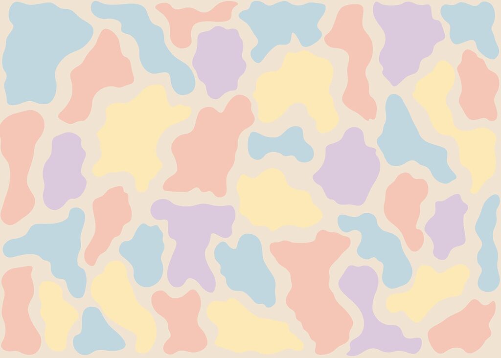 Pastelvlekken vloeien ineen — volledig ontwerp