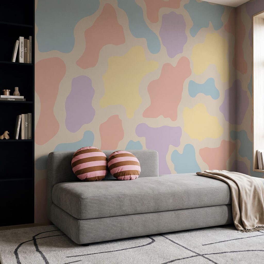 Pastelvlekken vloeien ineen — interieur 3