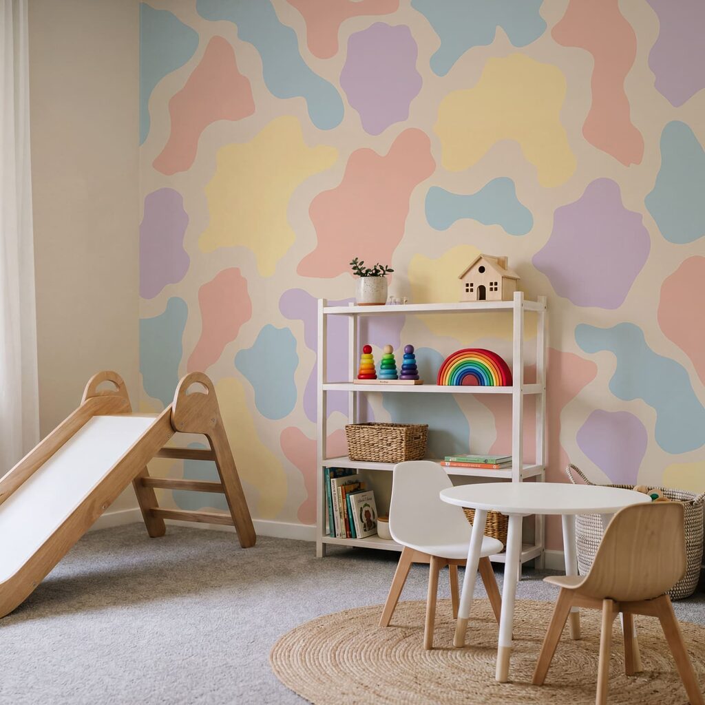Pastelvlekken vloeien ineen — interieur 1