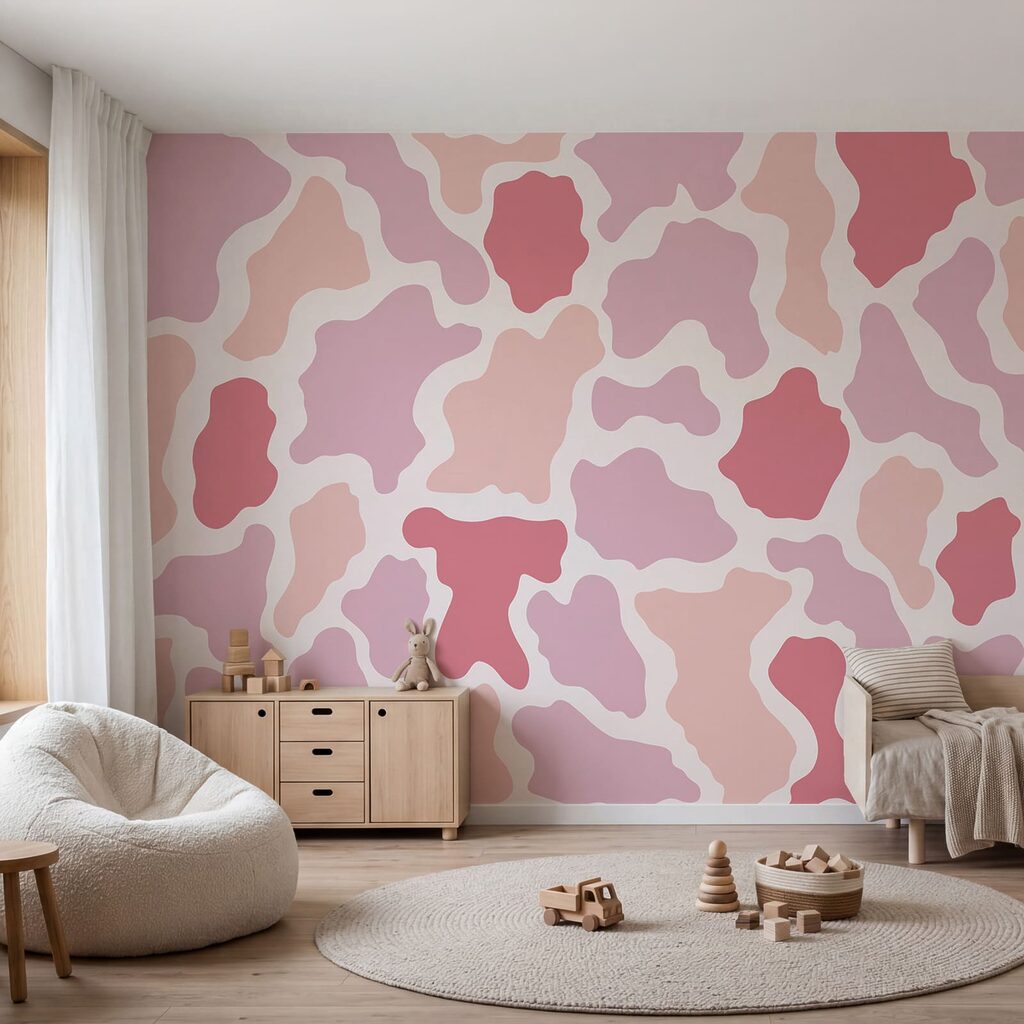Vlekken in zachte kleurbanen — interieur 1