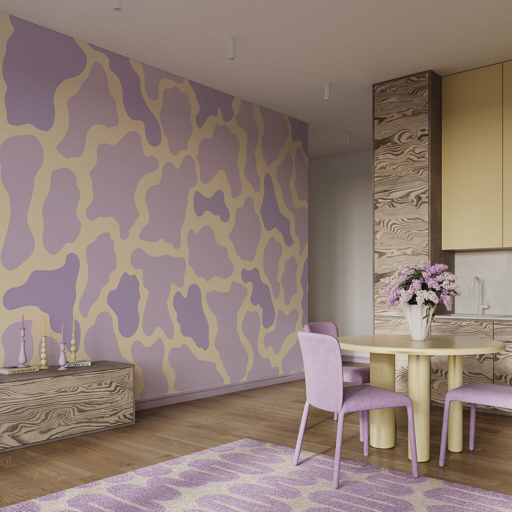 Vlekken in zachte kleurbanen — interieur 2