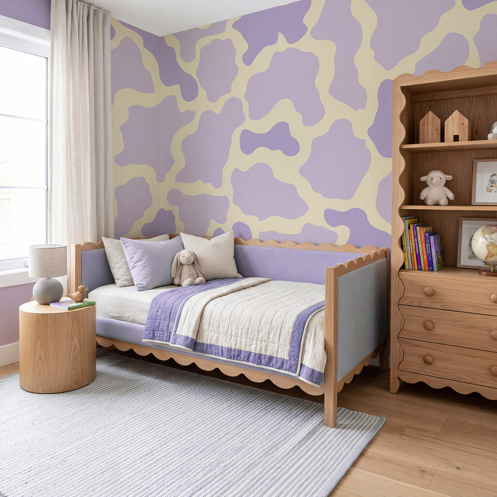 Vlekken in zachte kleurbanen — interieur 1