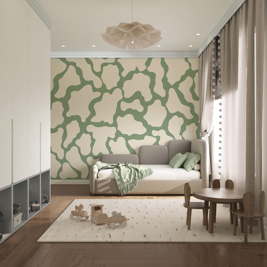 Vlekken in zachte kleurbanen — interieur 3