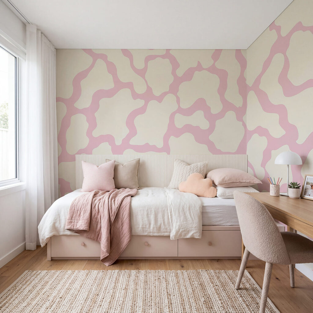 Vlekken in zachte kleurbanen — interieur 1