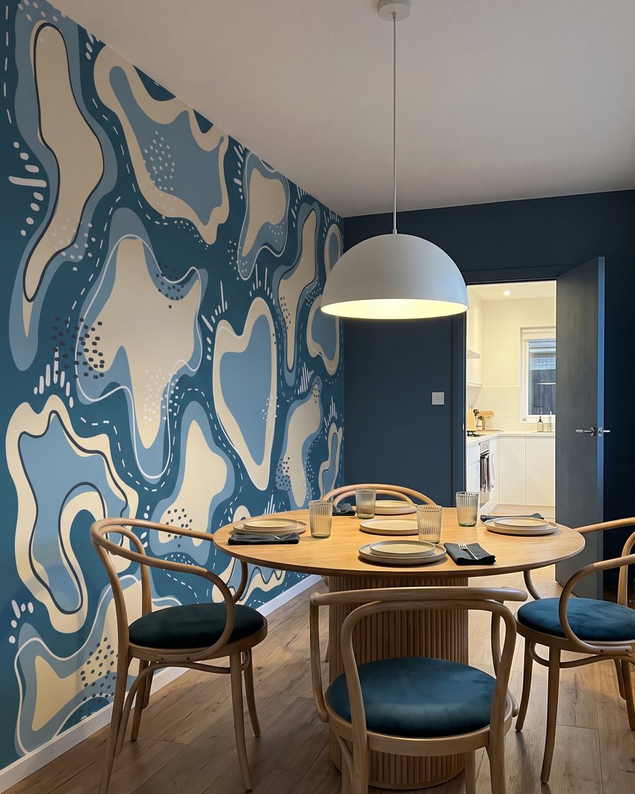 Vormen met gestippelde randen — interieur 4