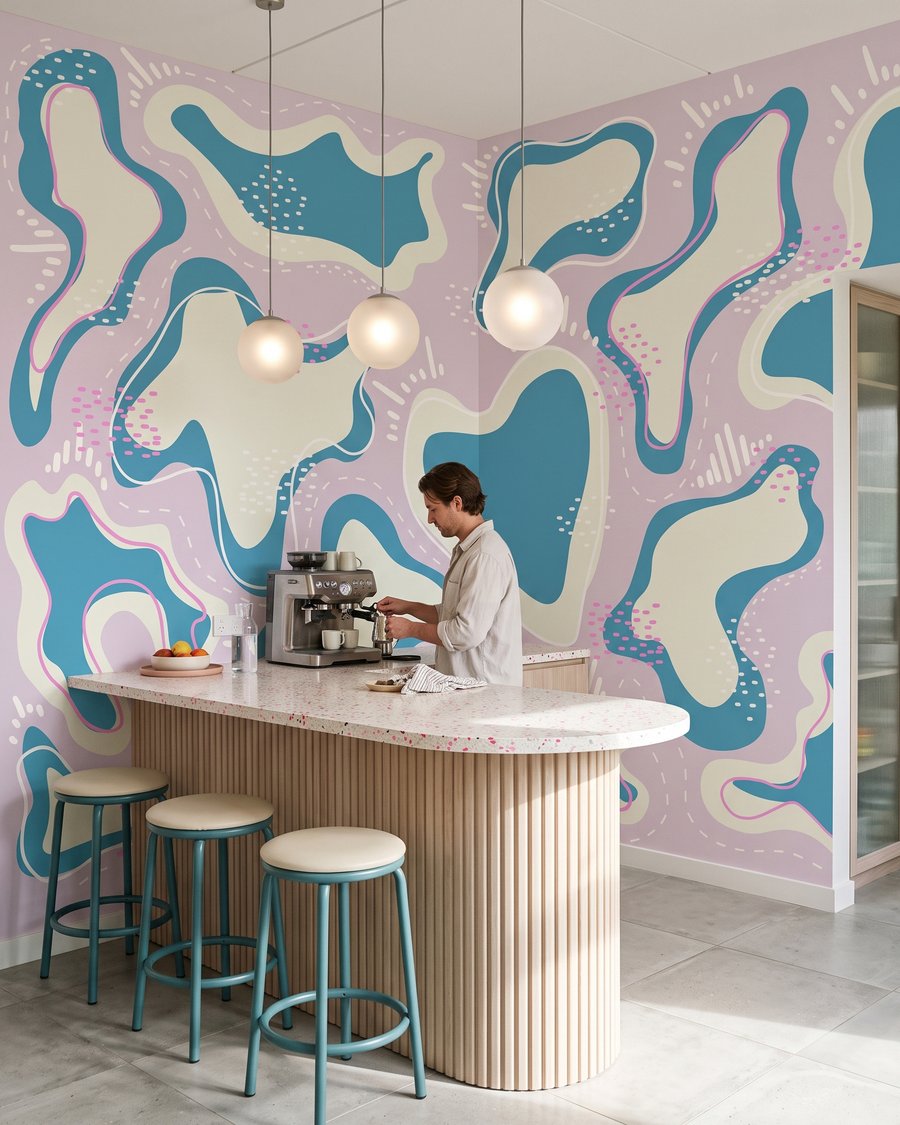 Vormen met gestippelde randen — interieur 1