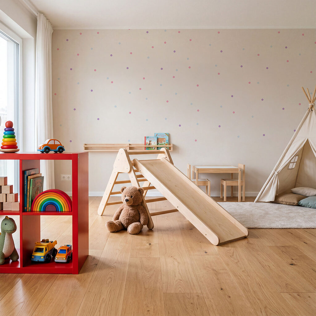 Kleine stipjes op roomwit — interieur 2
