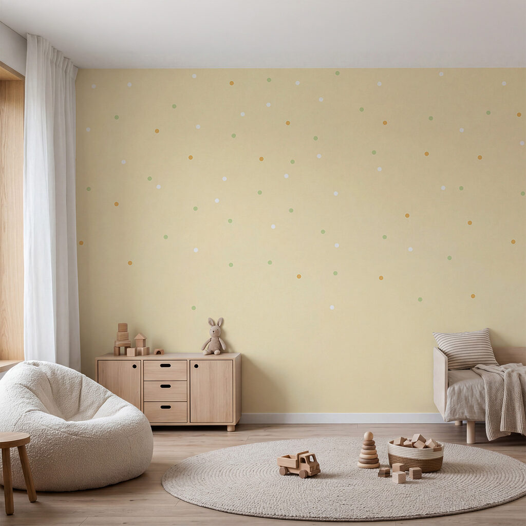 Stipjes op zachtgeel — interieur 2