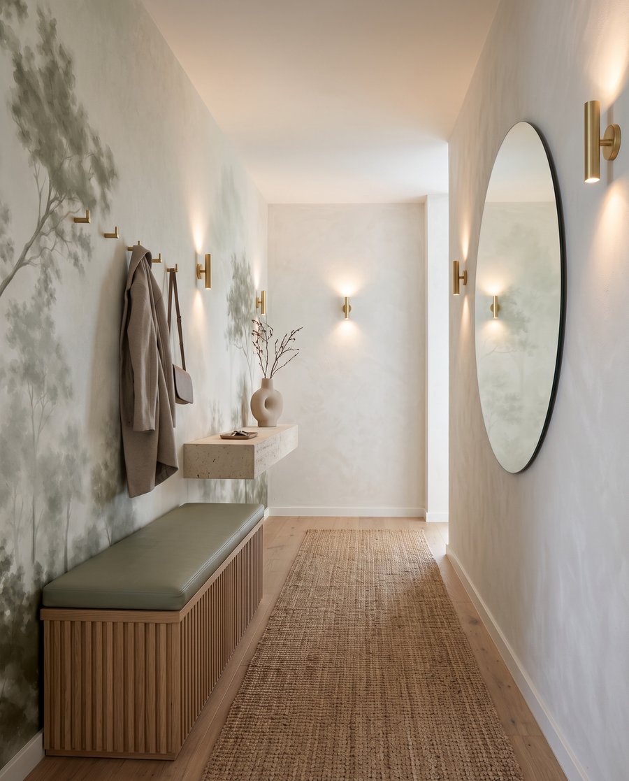 Bosrand achter doorschijnende nevel — interieur 4