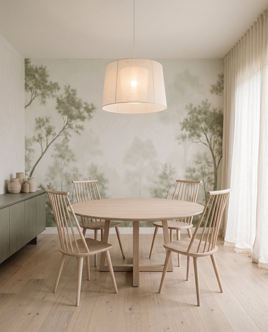 Bosrand achter doorschijnende nevel — interieur 7