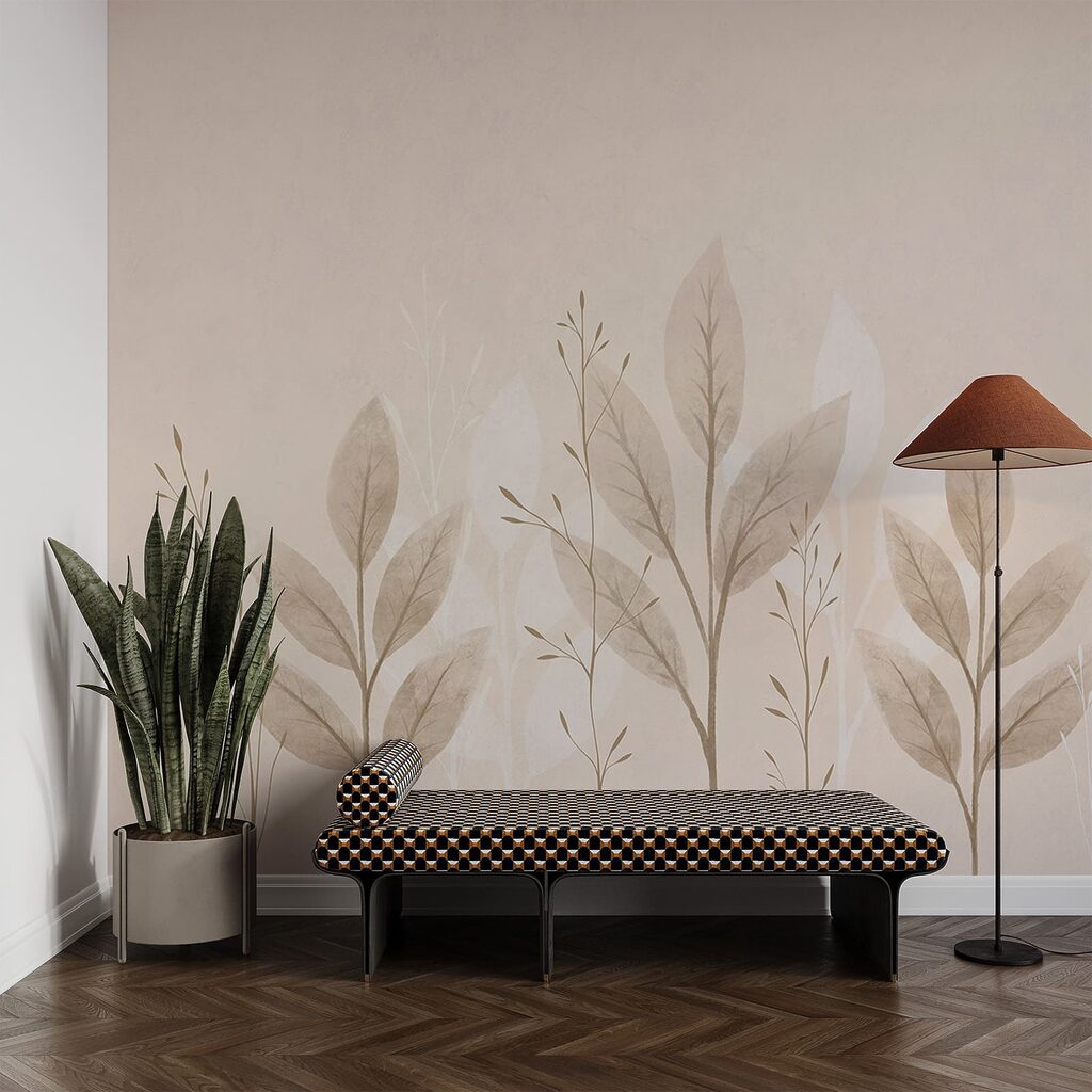 Slanke bladeren in ochtendnevel — interieur 1