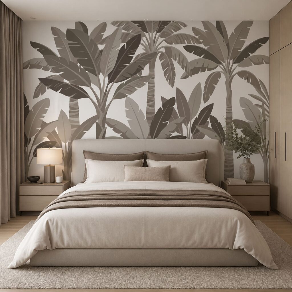 Tropische bladeren in vlakken — interieur 1