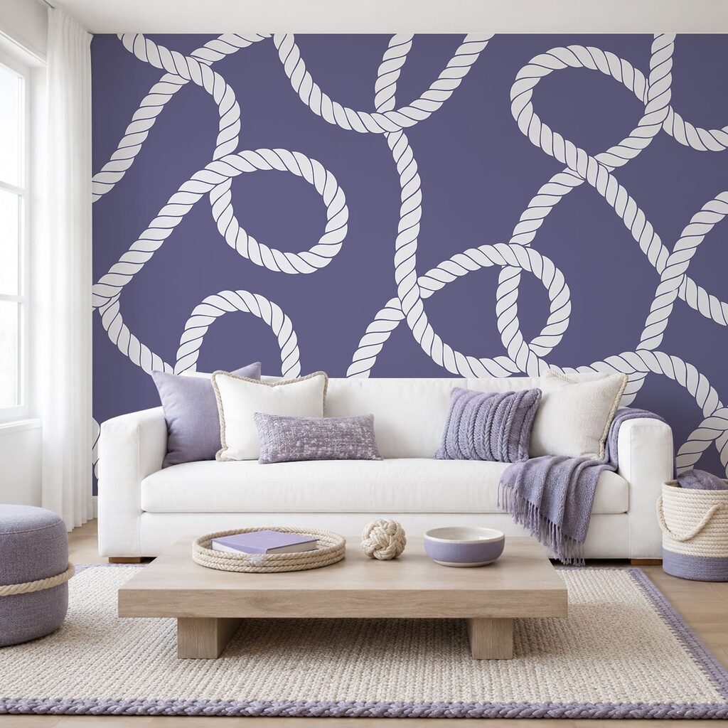 Touwlussen over een kleurvlak — interieur 2