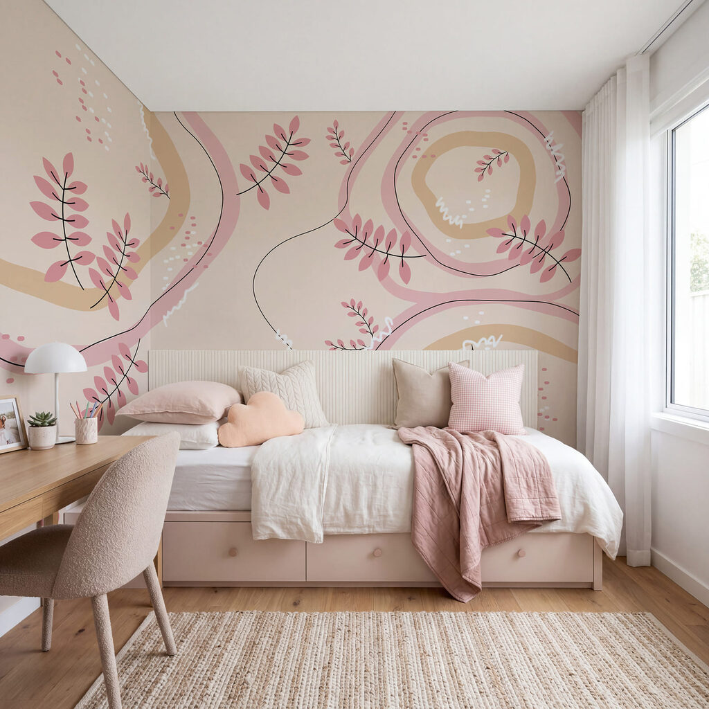 Blaadjes tussen brede verflussen — interieur 1