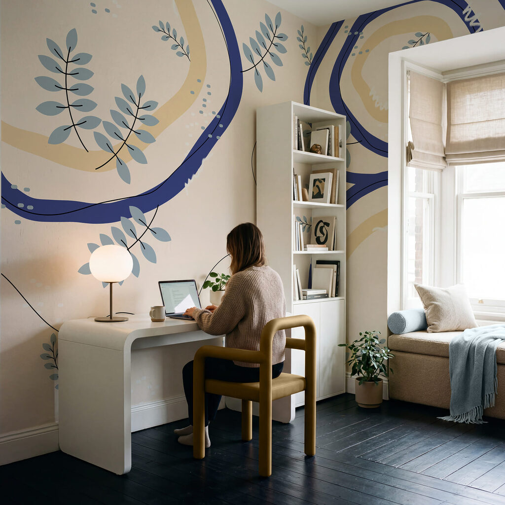 Blaadjes tussen brede verflussen — interieur 2