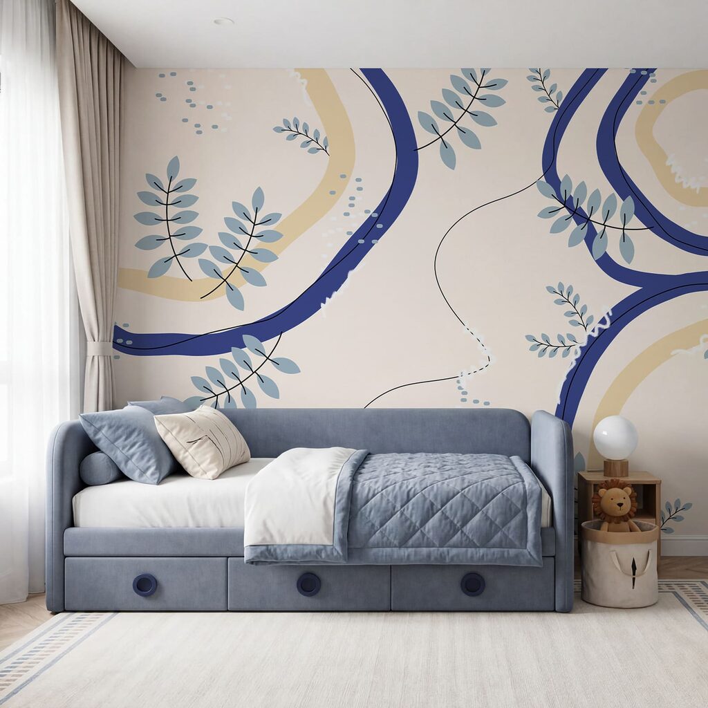 Blaadjes tussen brede verflussen — interieur 1