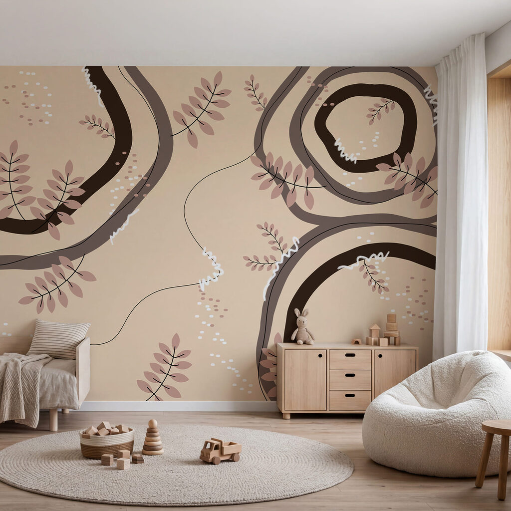 Blaadjes tussen brede verflussen — interieur 1