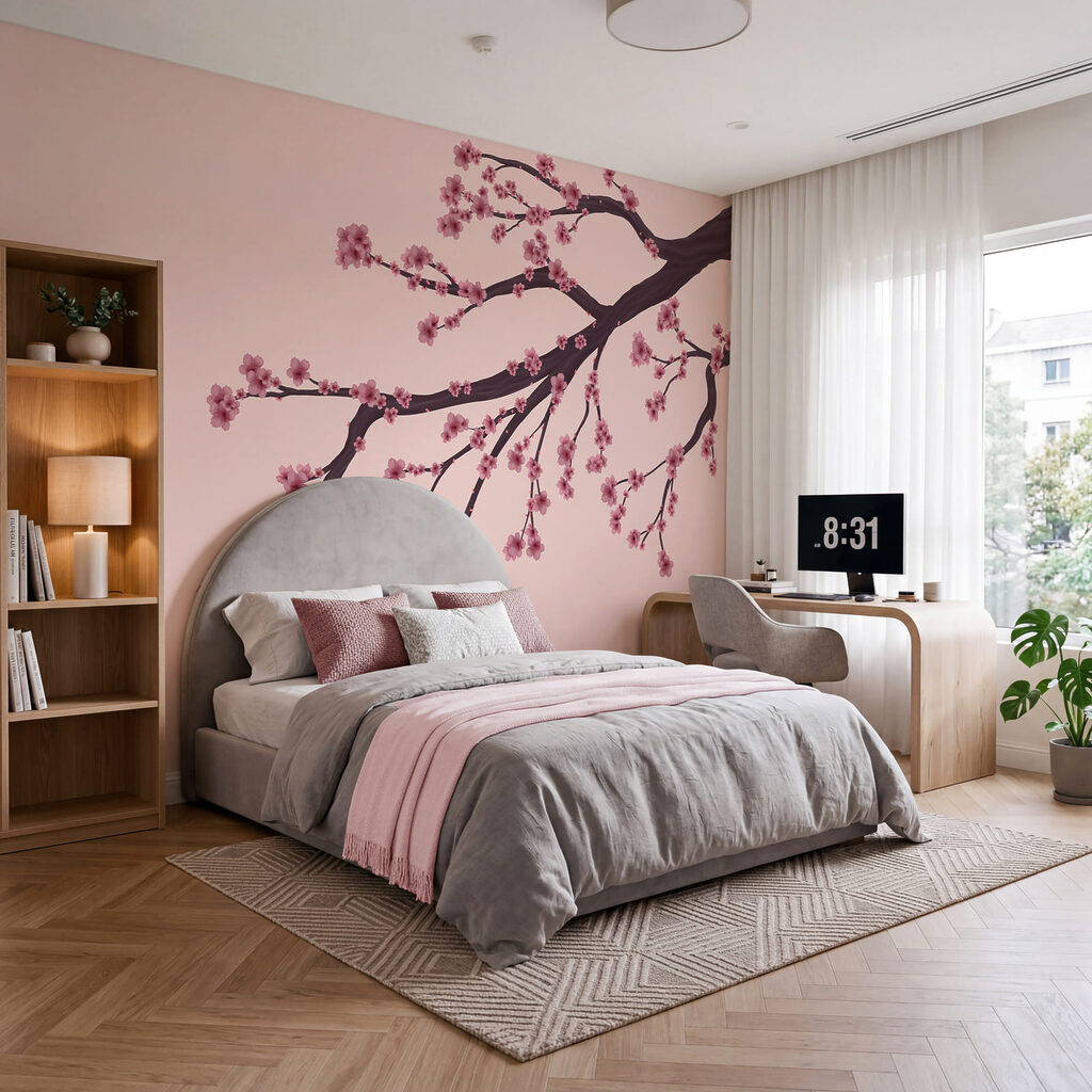 Donkere tak met bloesem — interieur 1