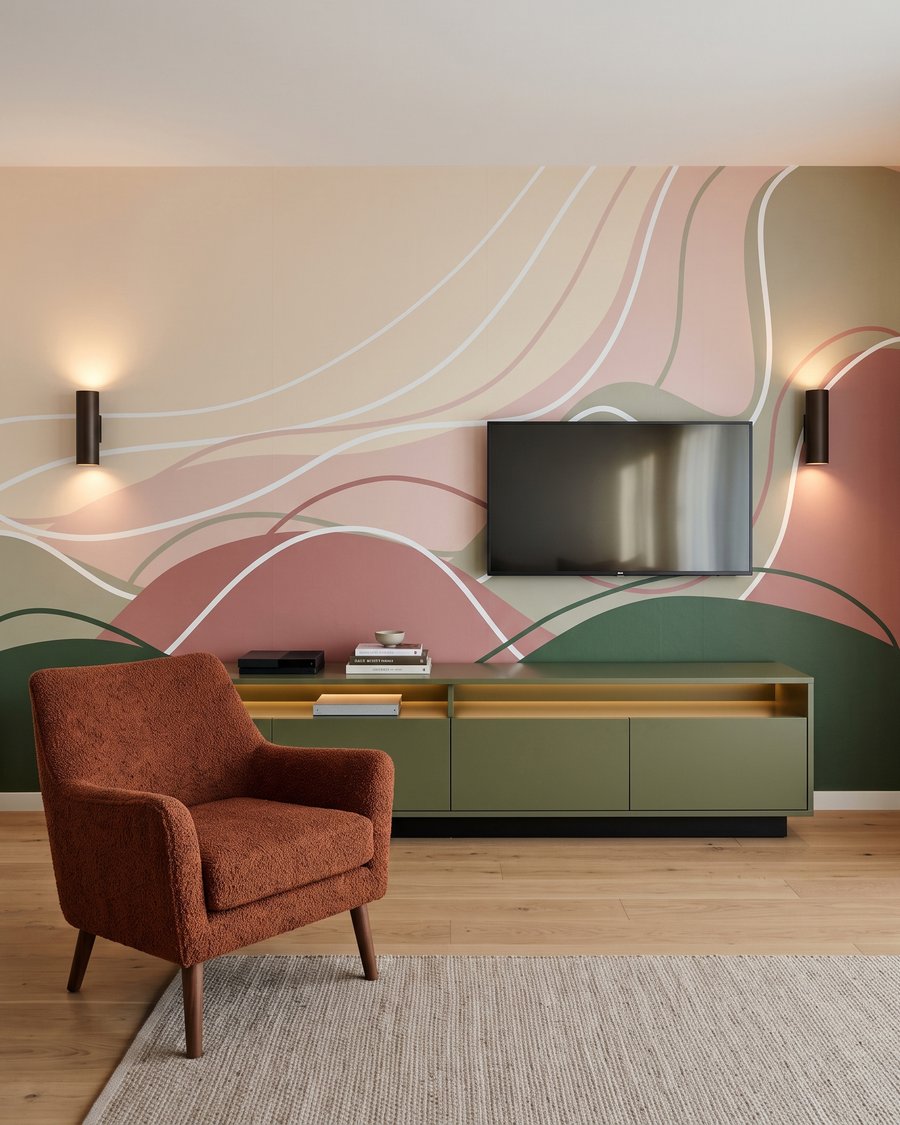 Zachte heuvels in een interieur