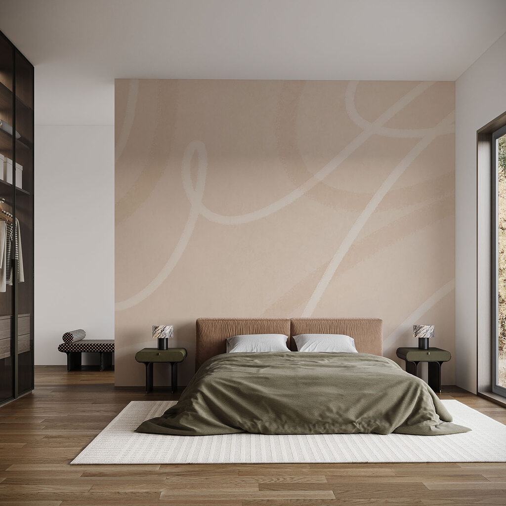 Roomwitte lijnen in beweging — interieur 1
